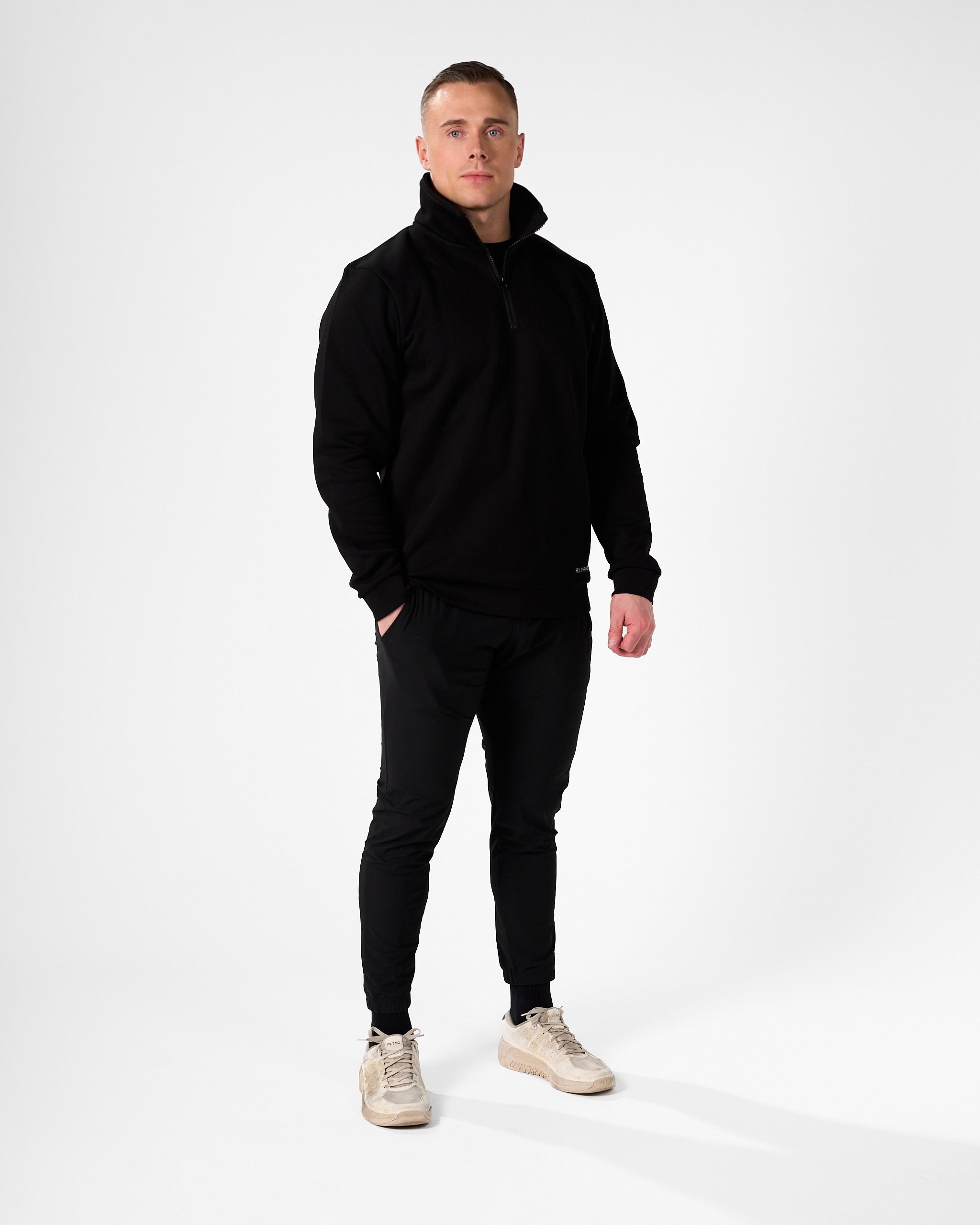 Essential Halfzip Sweater Black – Rx Performance
