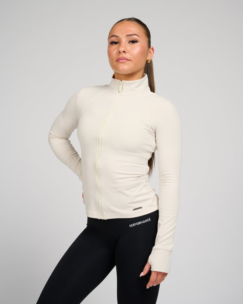 Helen Zip Longsleeve White