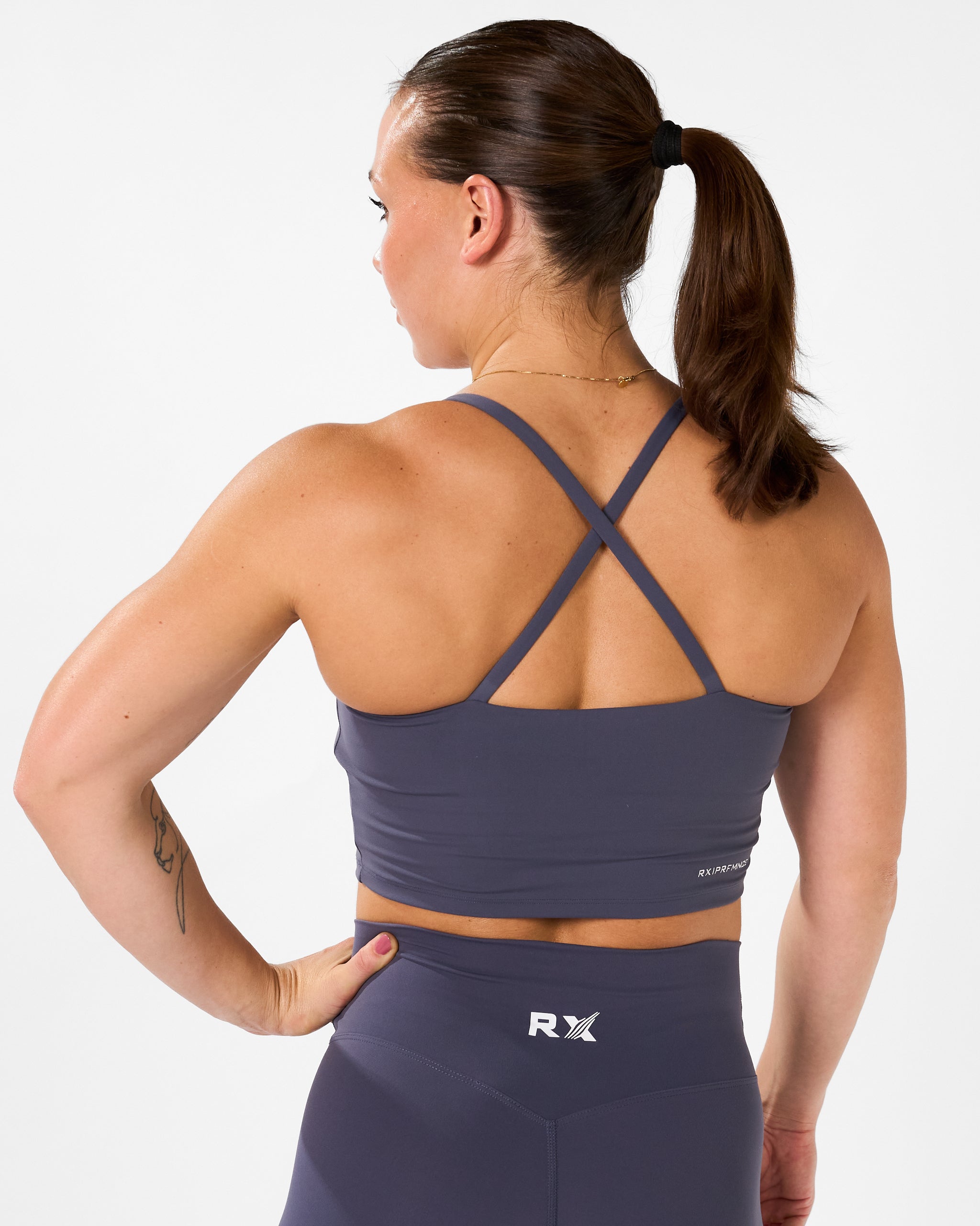 Isabel Crop Top Purple Navy-4