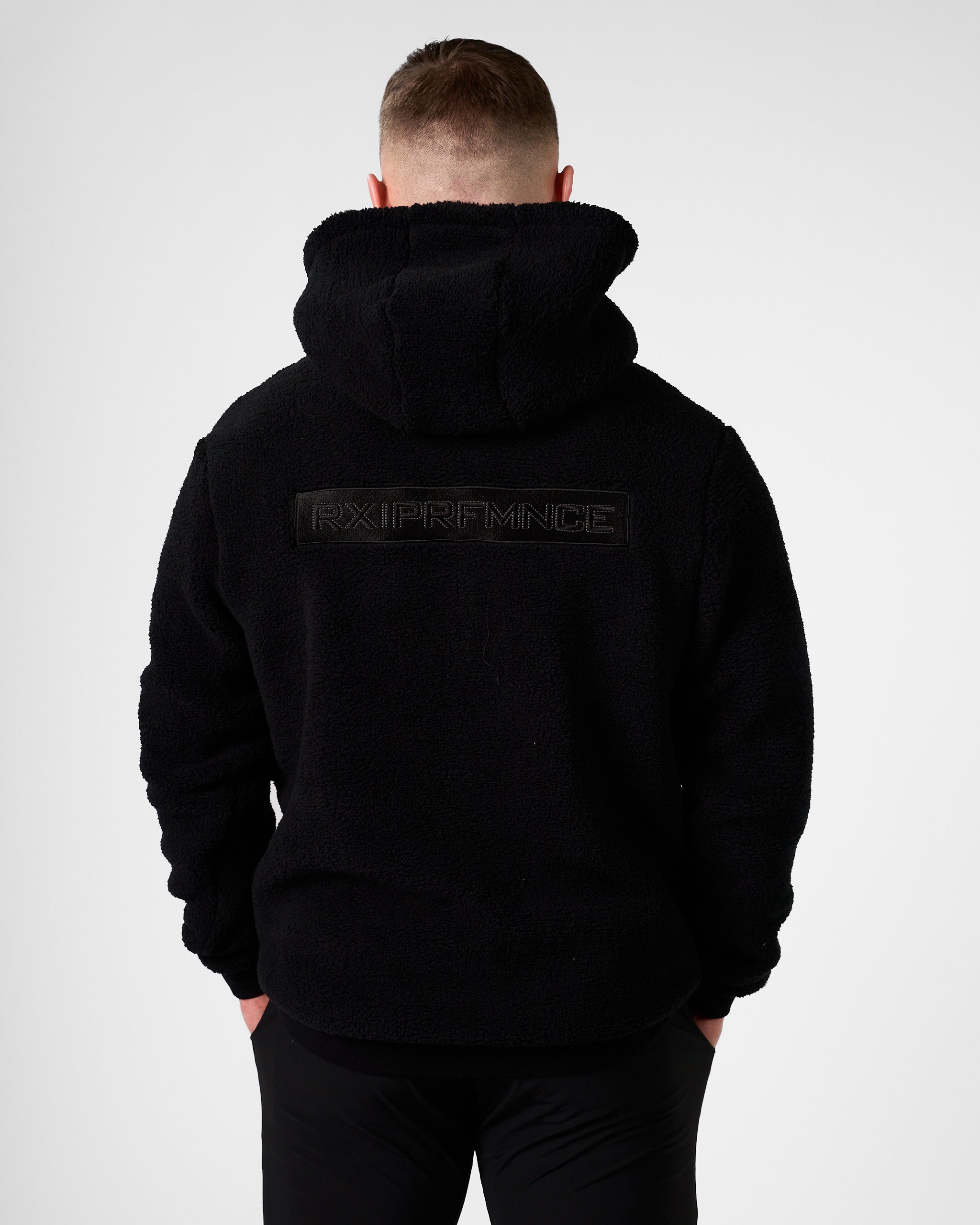 Teddy Hoodie Black-4