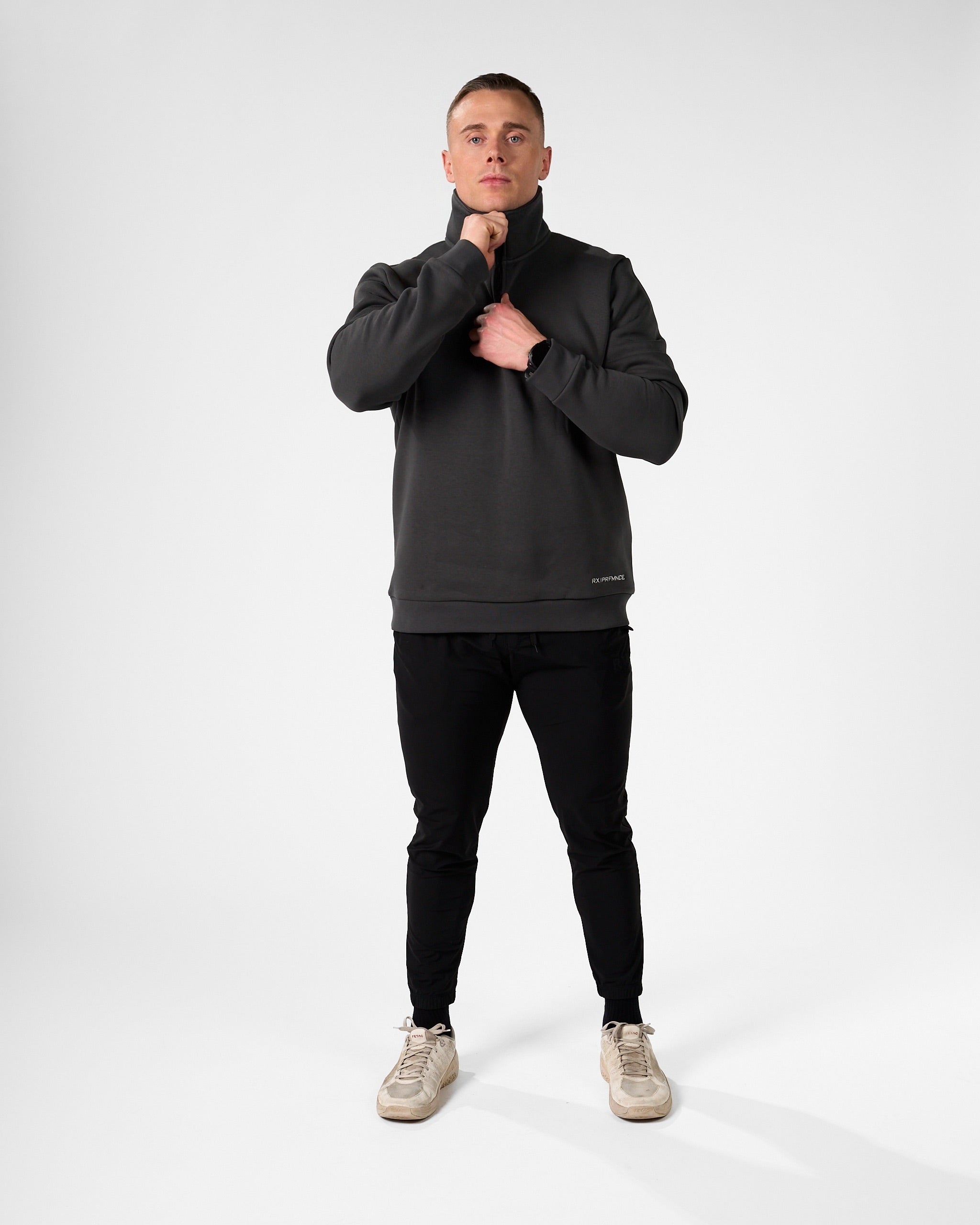 Essential Halfzip Sweater Umbra Grey