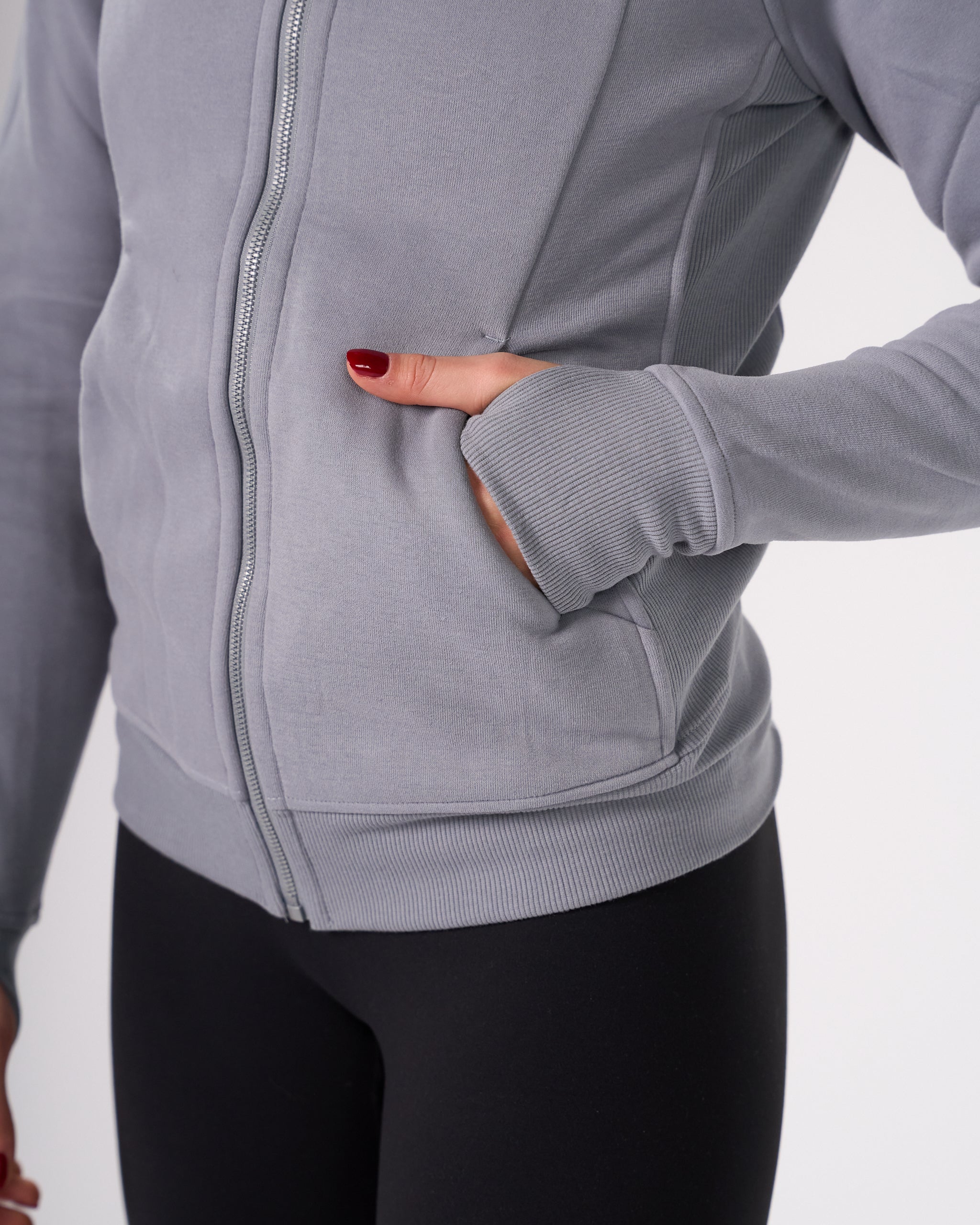 Karen Zip Hoodie Dusty Lavender