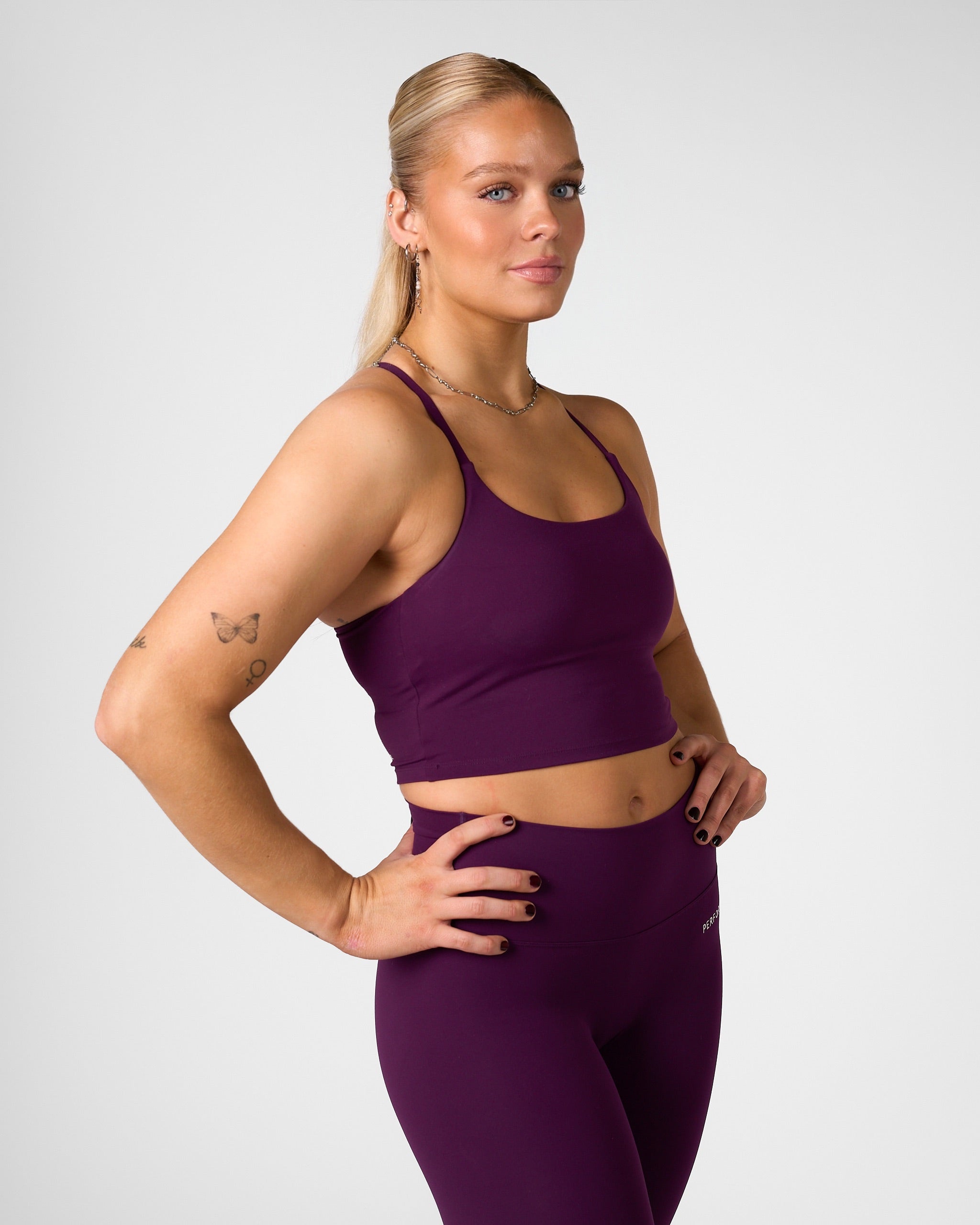 Isabel Crop Top Deep Plum-2