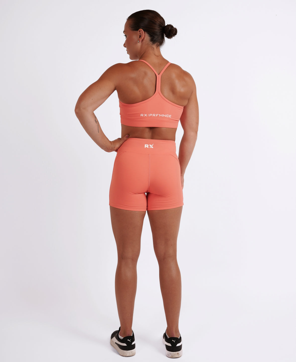 Prfmnce Shorts Nancy Sport Bra Sunset Coral-3