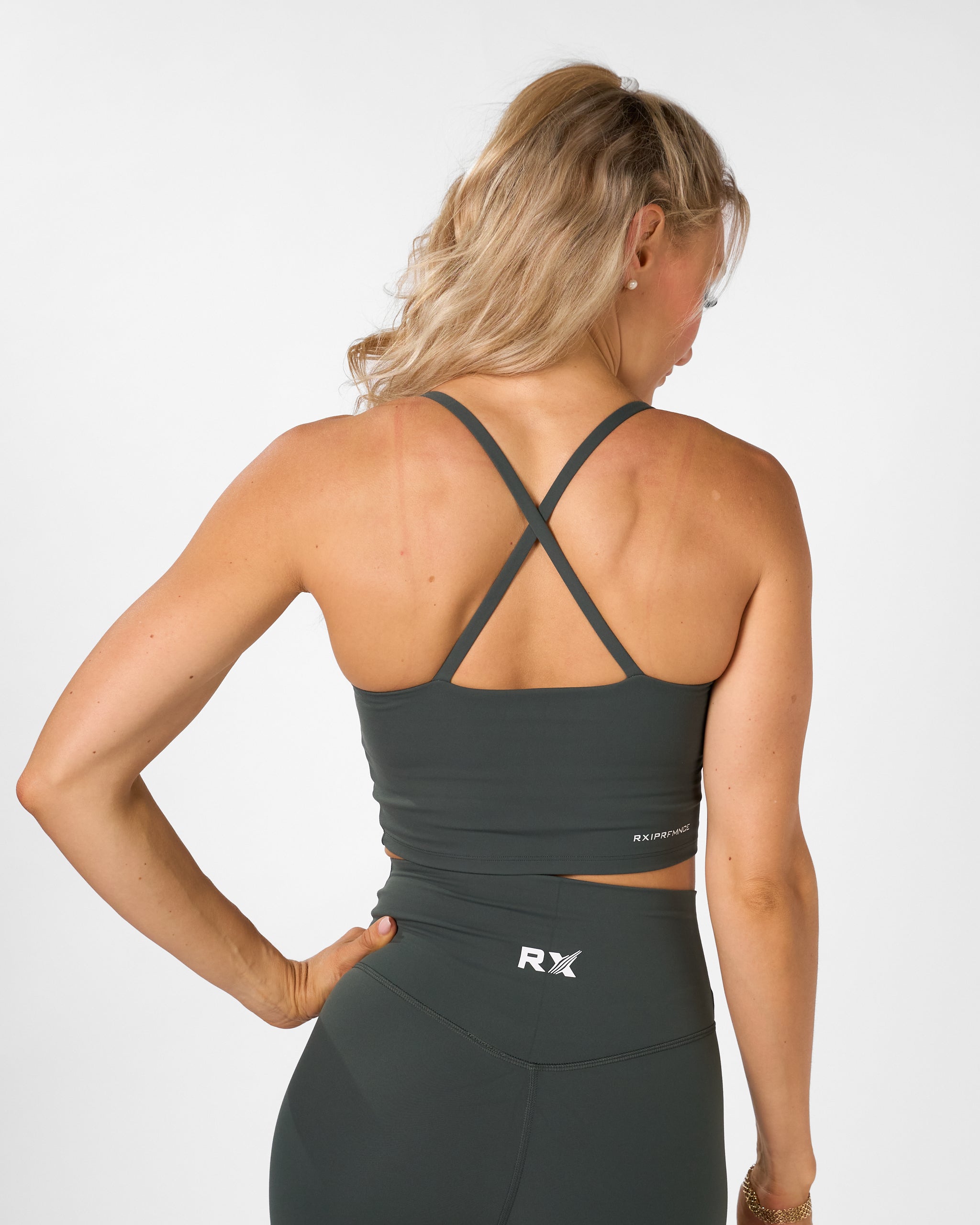 Isabel Crop Top Emerald Green-4