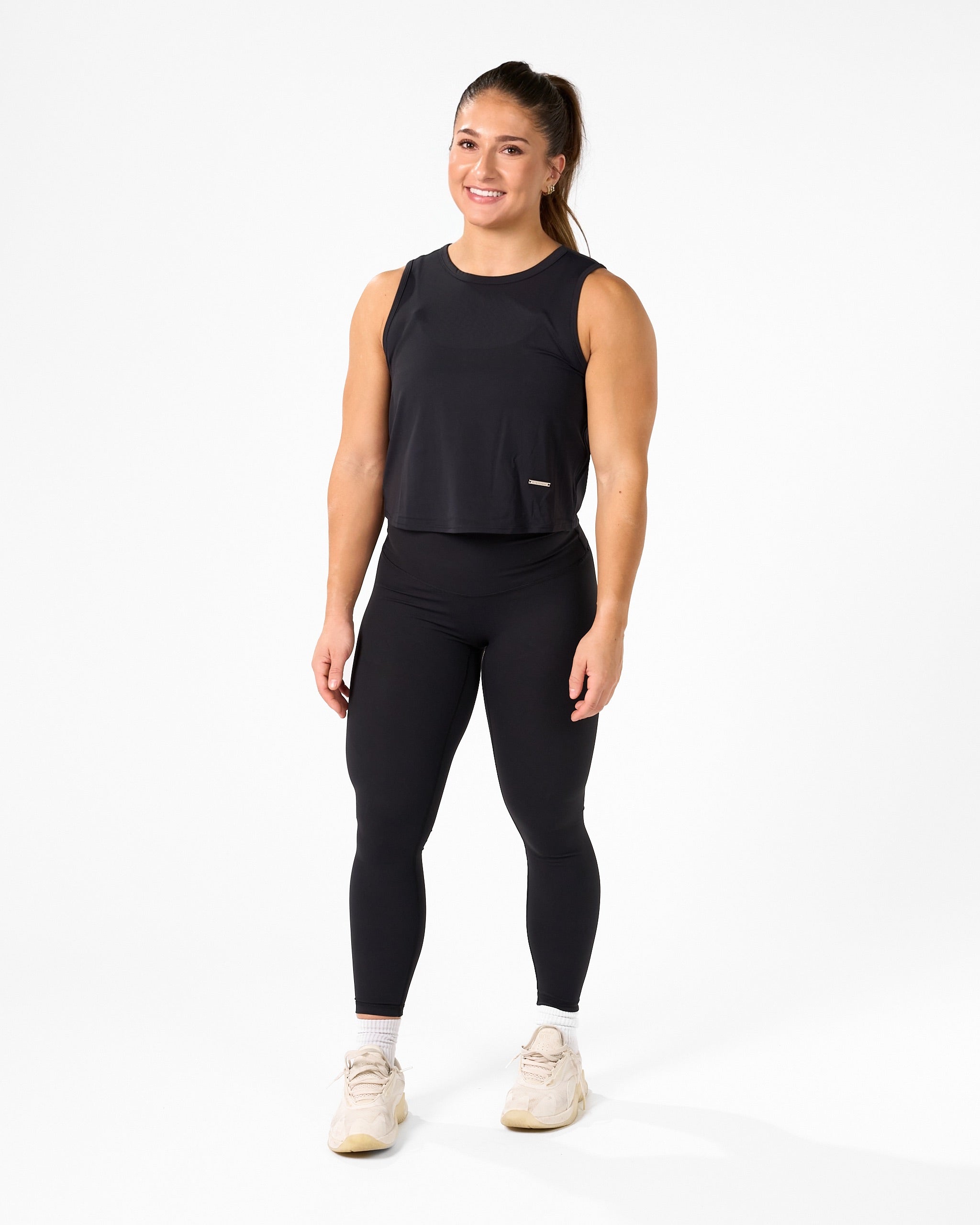 Helen - Løs Tank Top Sort-4