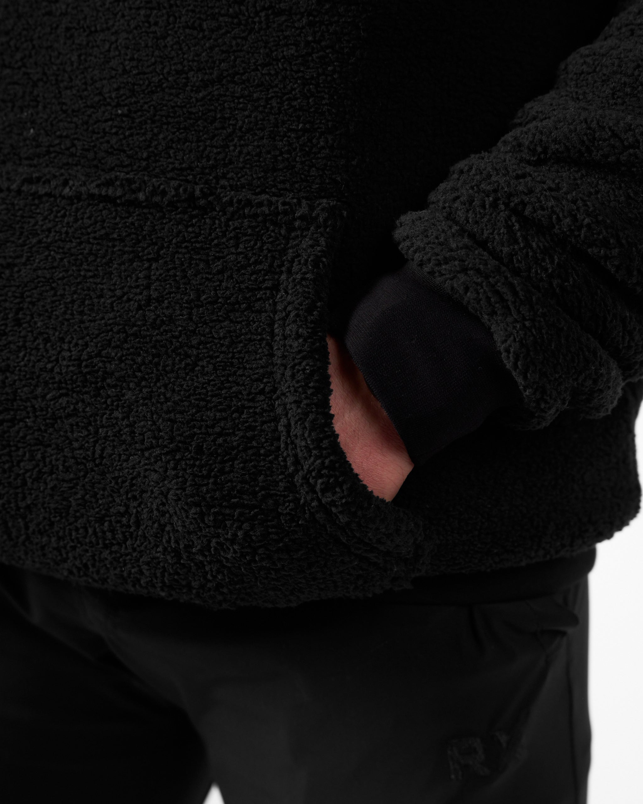 Teddy Hoodie Black-6