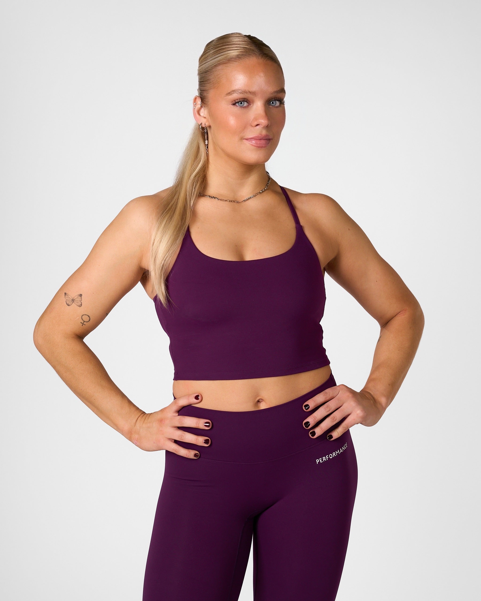 Isabel Crop Top Deep Plum-1