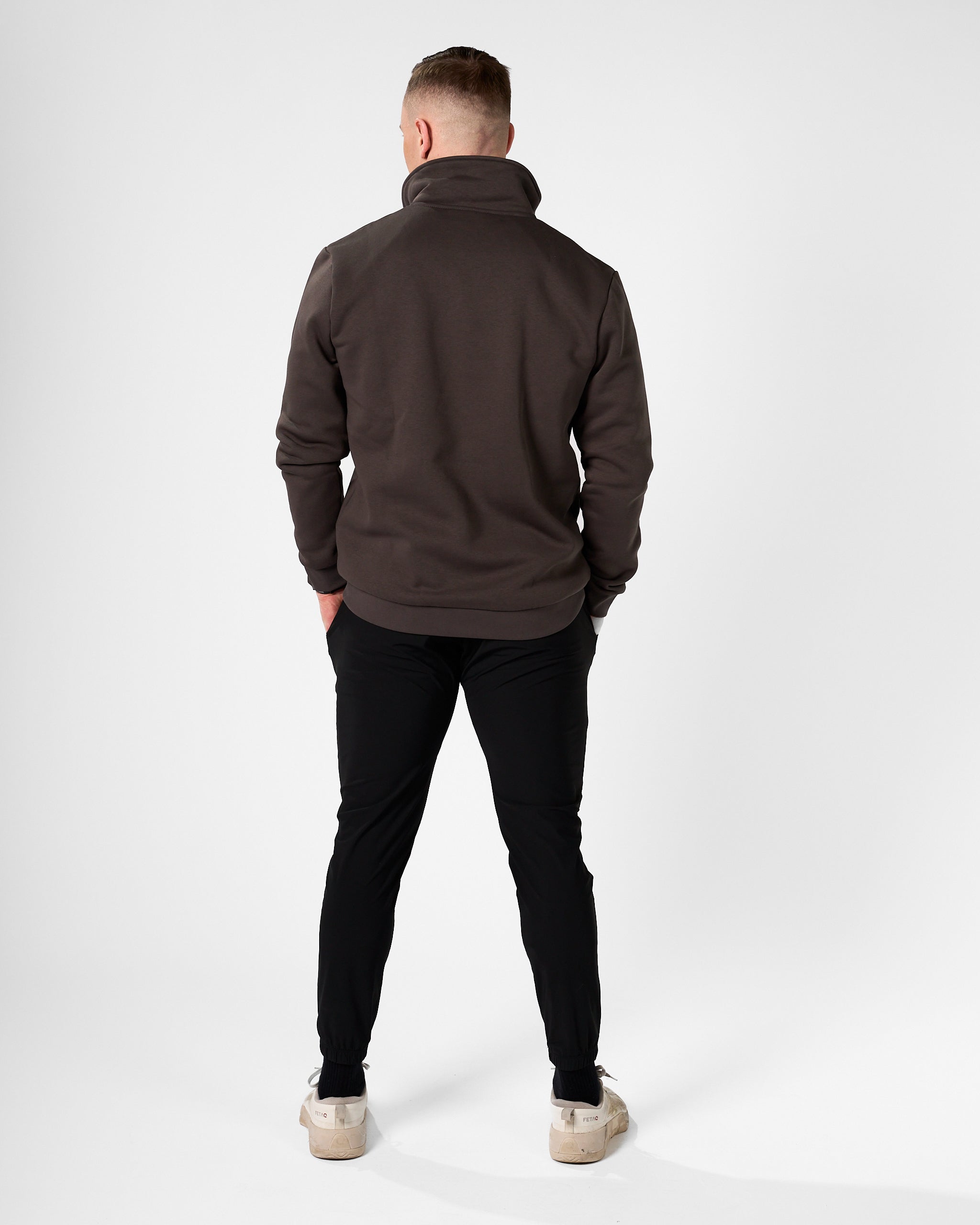 Essential Halfzip Sweater Terra Brown-5