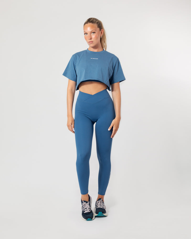 Diane Crop Top vævet blå