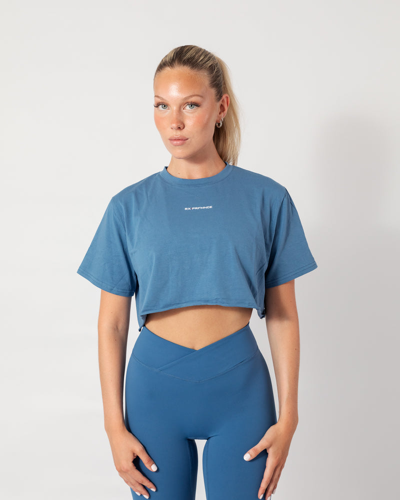 Diane Crop Top vævet blå