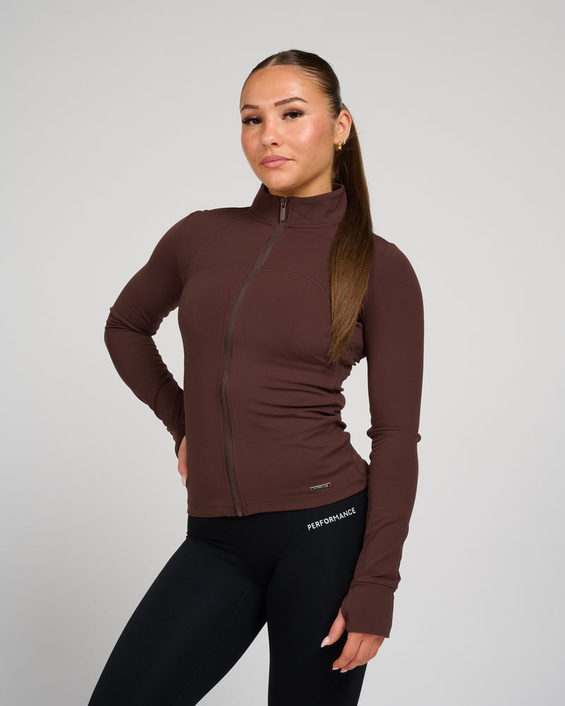 Helen Zip Longsleeve Brown