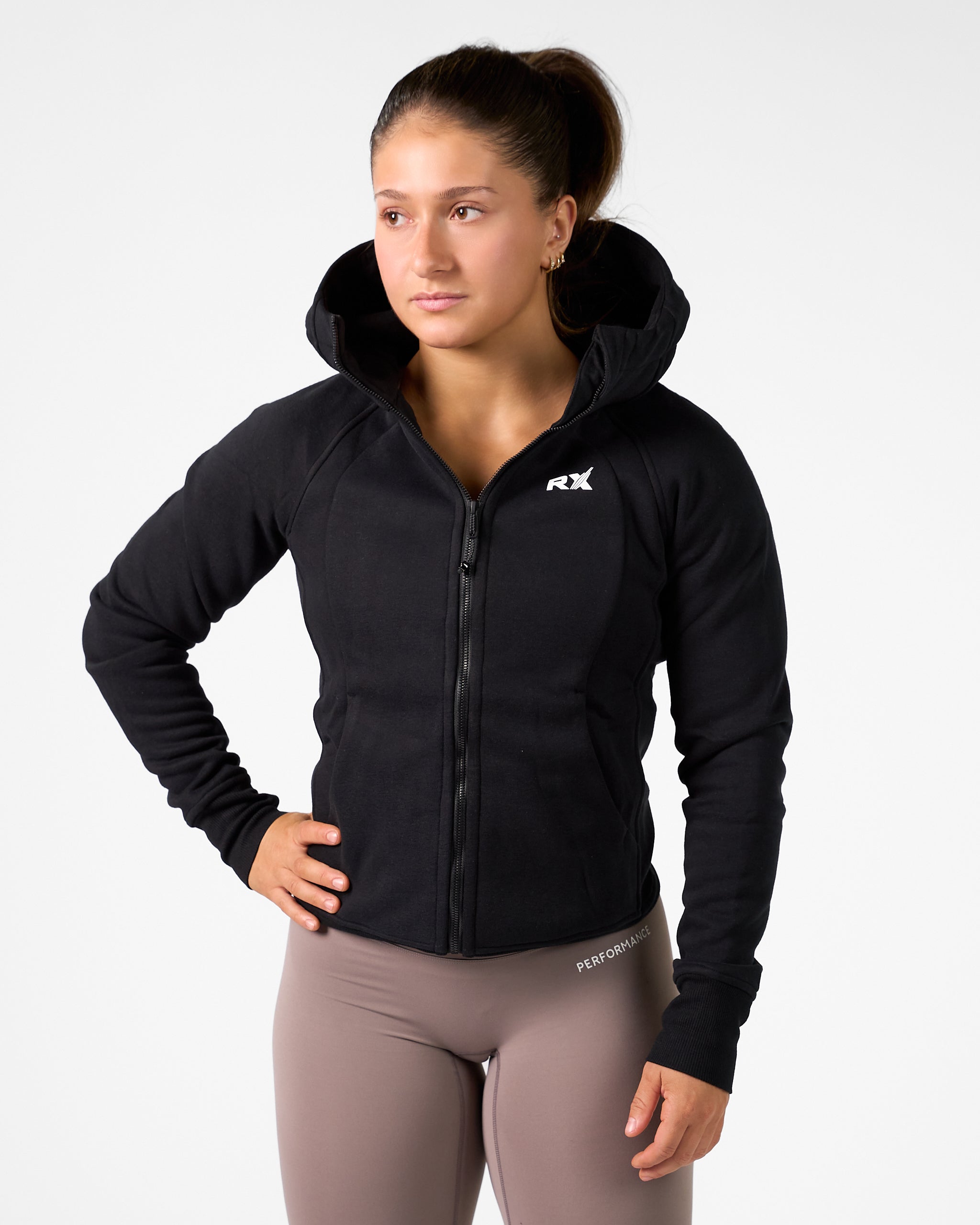 Karen lynlås hættetrøje sort