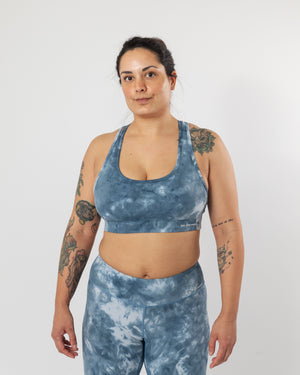 Grace Sport Bra Marble Blue