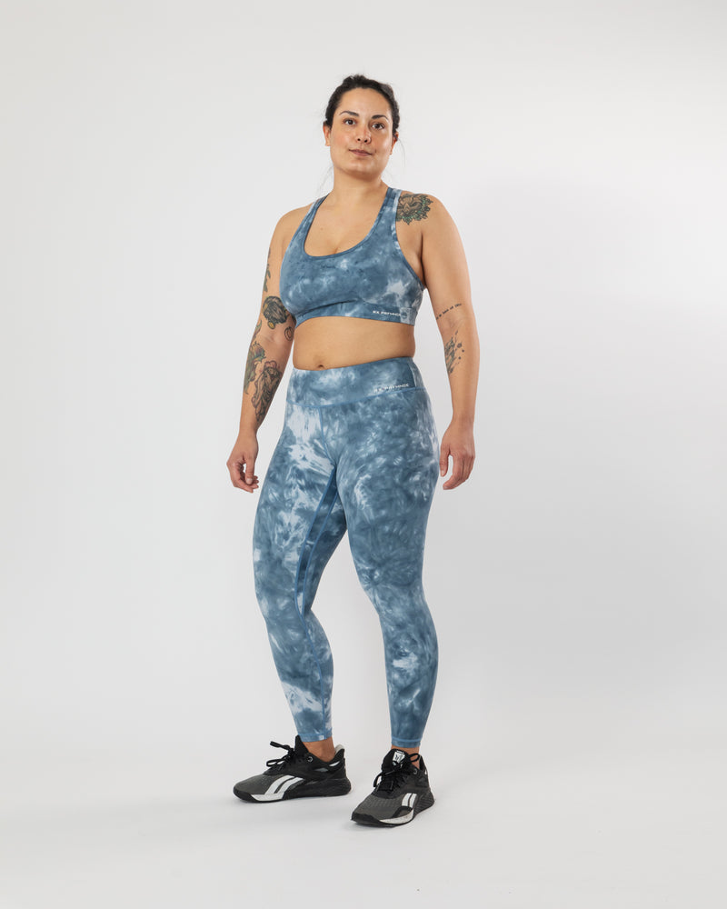 Performance Tights Marble Blue 7/8